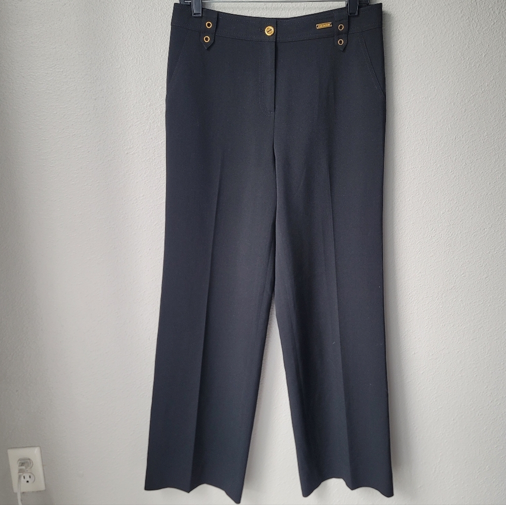 St. John Sport Wide Leg Trousers Size 6 In Black